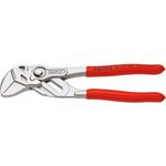KNIPEX 86 03 180 Zangenschlüssel Zange und Schraubenschlüssel in einem Werkzeug mit Kunststoff überzogen verchromt 180 mm