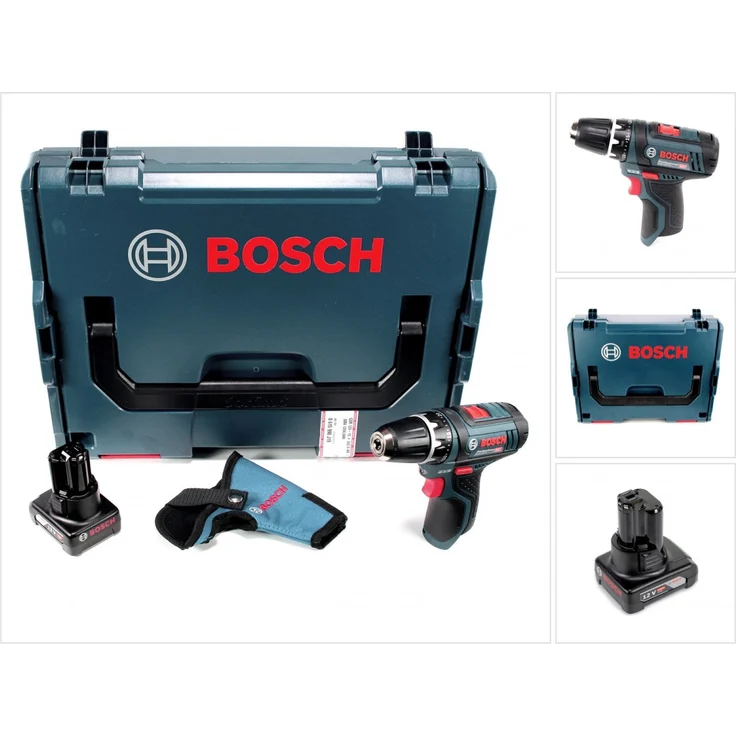 Bosch Professional GSR 12V-15 Akku Bohrschrauber 12V 30Nm + 1x Akku 6,0Ah + L-Boxx ohne Ladegerät