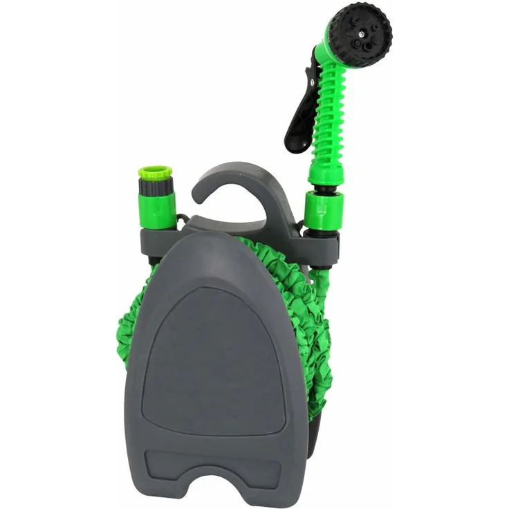Kynast Garden - Flexibler Gartenschlauch 15m Set mit Wandhalter & Sprühkopf
