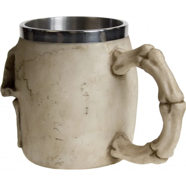 Grinsende Totenschädel Tasse Totenkopf Becher Figur