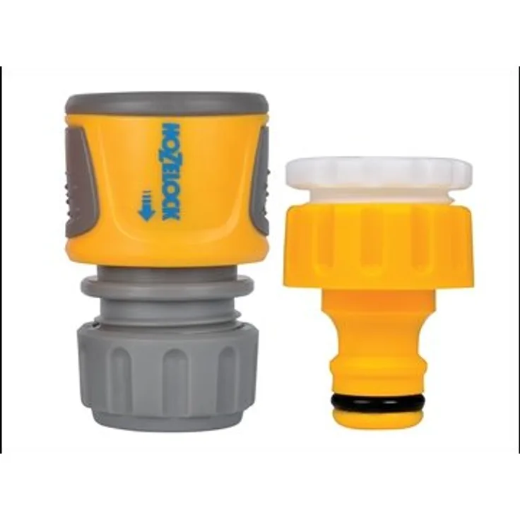 Hozelock Tricoflex Threaded Tap & Hose Connector Mini Grundausstattung 12,5 mm, Gelb, 16,7 x 8,9 x 3,8 cm Bewässerungszubehör