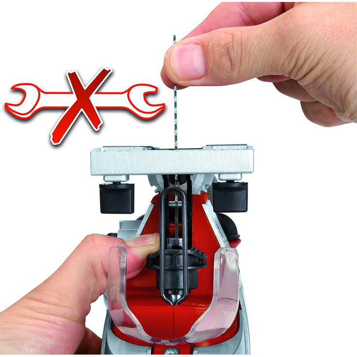 Einhell Akku Stichsäge TE-JS 18 Li Solo Power X-Change (Lithium Ionen, 18 V, max. 80 mm, 4-Stufen Pendelhub, Absaugadapter, Parallelanschlag, LED-Licht, ohne Akku und Ladegerät) – Bild 5