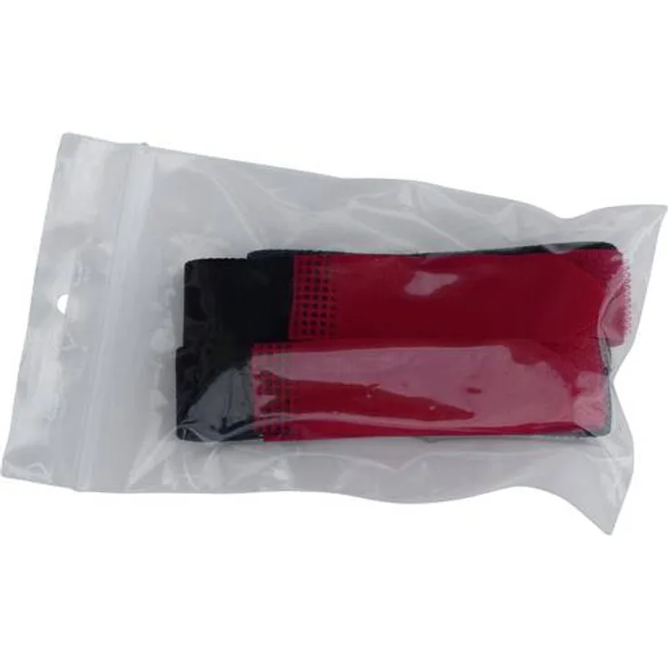 TRU Components 693-330-Bag Klettband mit Gurt Haft- und Flauschteil (L x B) 400mm x 20mm Rot-Schwarz 2St.