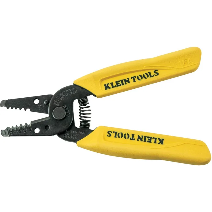 Klein Tools 11045 Draht-Abisolierer/Draht-Schneider, gelb, Volldraht mit Dicke 10-18
