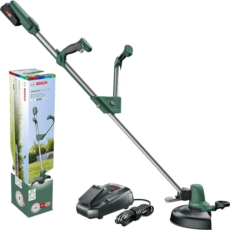 Bosch UniversalGrassCut 18-260 Akku Rasentrimmer mit 1x Akku 18 V 2 Ah, 06008C1D00, Schnittbreite: 26 cm – Bild 1