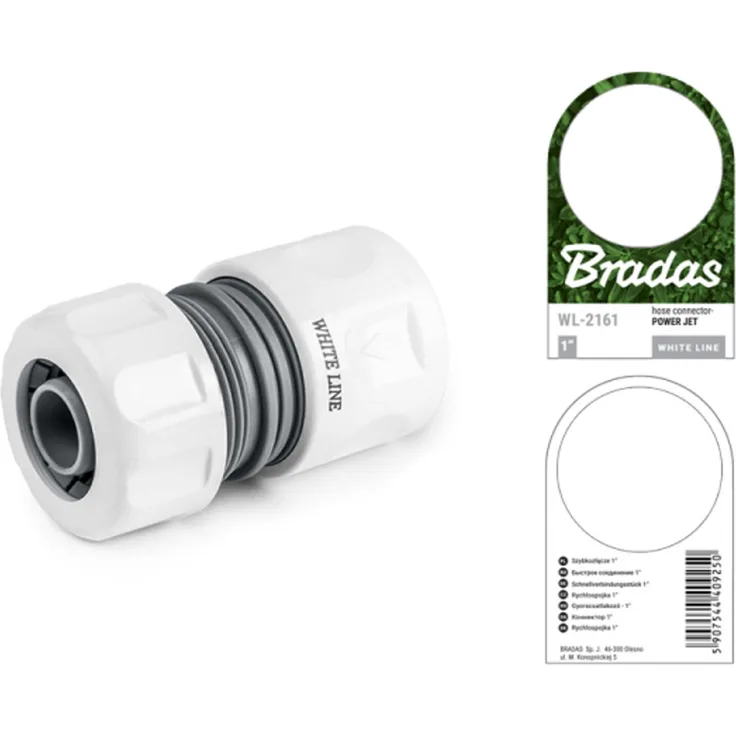 Bradas Schlauchkupplung White Line 1 Zoll POWER JET Bewässerungszubehör