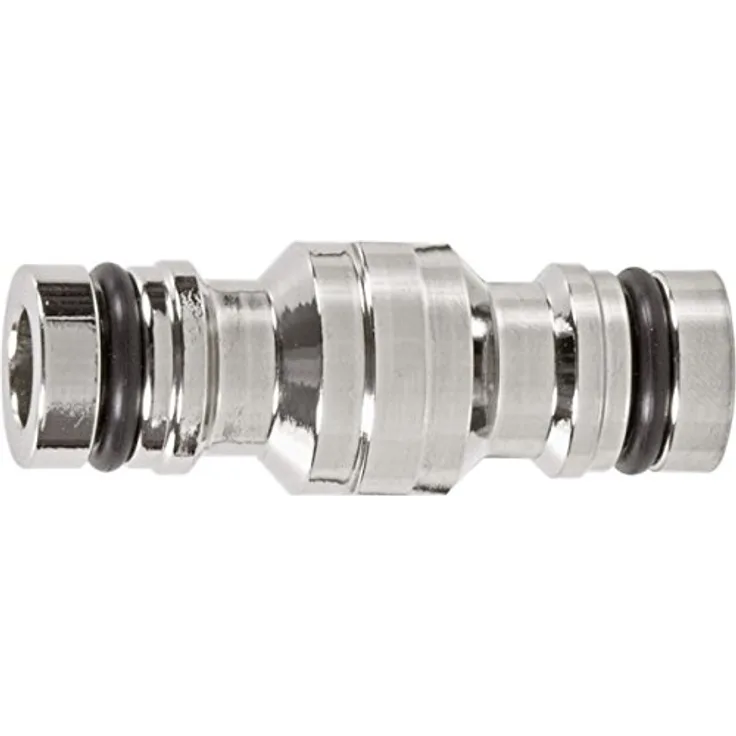 Geka 717XSB Verbindungsstecker Stecksystem aus Messing, Silber, 18 x 8 x 13 cm Bewässerungszubehör