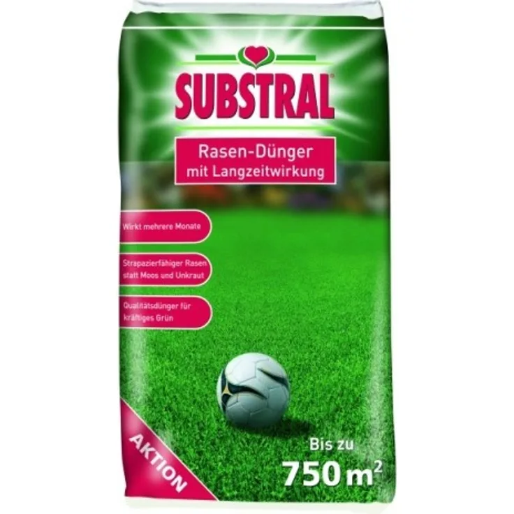 SUBSTRAL Rasendünger mit Langzeitwirkung f. 750 m² 15 kg