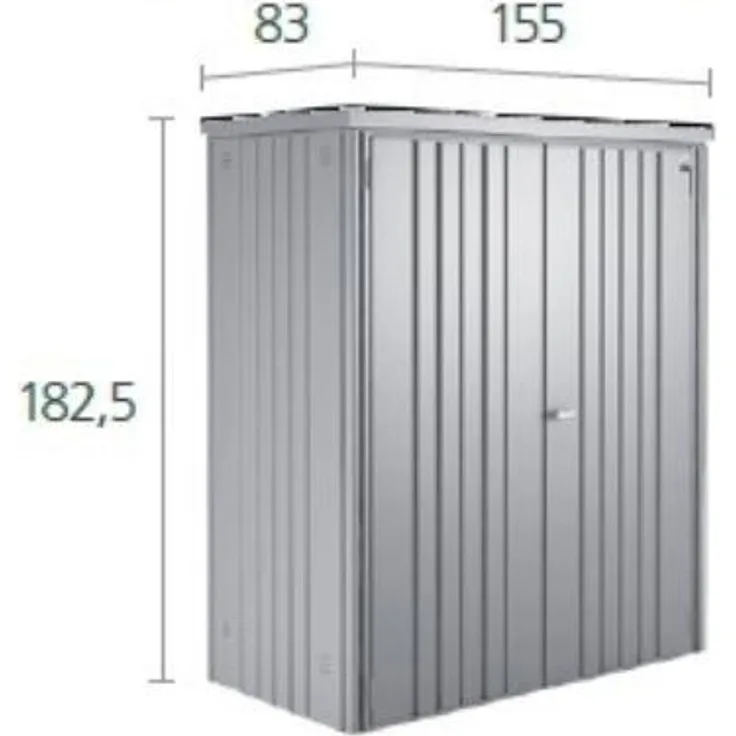 Biohort Geräteschrank 150 Aufbewahrungsschrank 155x83x182,5cm Dunkelgrau-Metallic