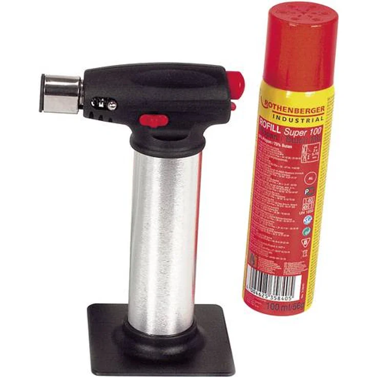 Rothenberger Industrial 03.5126E Gaslöt-Set 1300°C inkl. Piezozünder, inkl. Crème Brûlèe-Funktion, inkl. Gasflasche – Bild 1