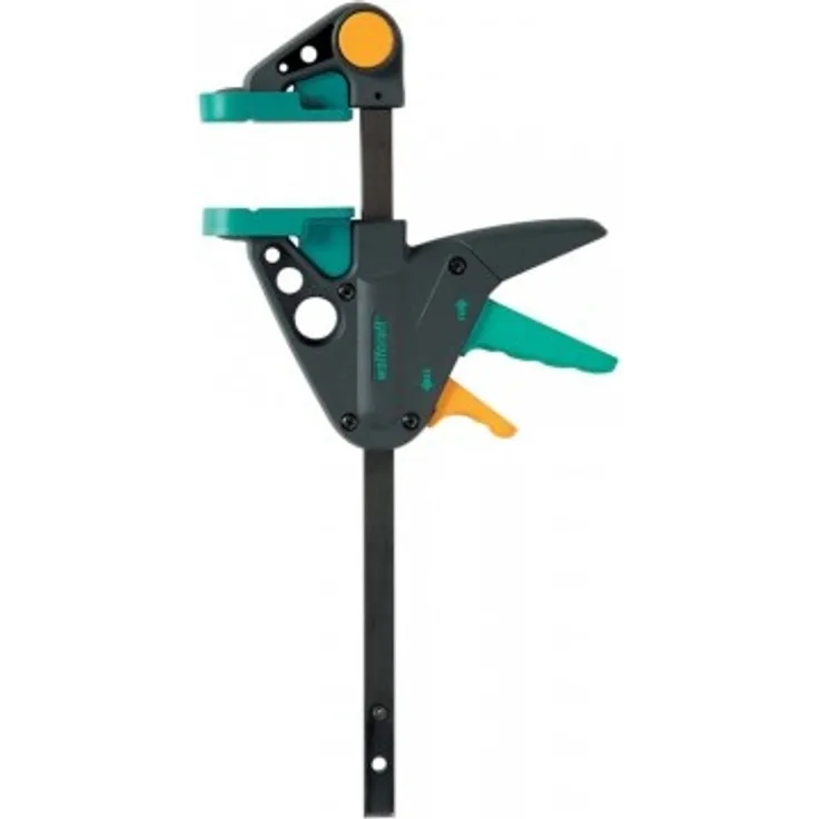 wolfcraft EHZ 65-300 mm Einhandzwinge PRO 3457000 | Kraftvolle Zwinge für professionelle Arbeiten zum Spannen von Werkstücken mit nur einer Hand | Spannkraft: 90 kg - Spannweite: 300 mm
