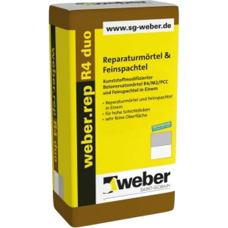 weber.rep R4 duo Reparaturmörtel & Feinspachtel zementgrau 20 kg