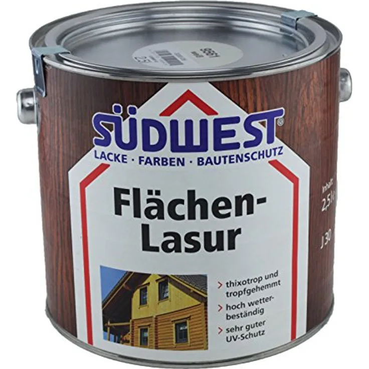 SW Flächenlasur J30 Holzlasur Dünnschichtlasur 8922 mahagoni 2,5Ltr.