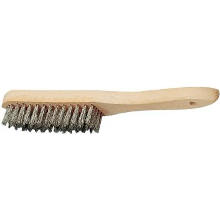 Osborn 0041152334 - Cepillo manual con 4 hileras de inox y cuerpo de madera tipo soldador filamento Ø 0.30 mm