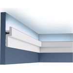 Eckleiste Orac Decor C394 MODERN STEPS Eckleiste für Indirekte Beleuchtung Zierleiste Stuckleiste modernes Design weiß 2 m