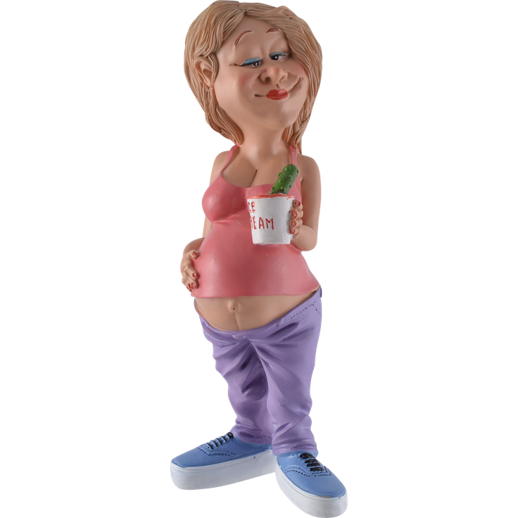 Les Alpes Funny Life Figur Schwangere mit Gurkenkaffee Geschenkidee Schwanger Geburt