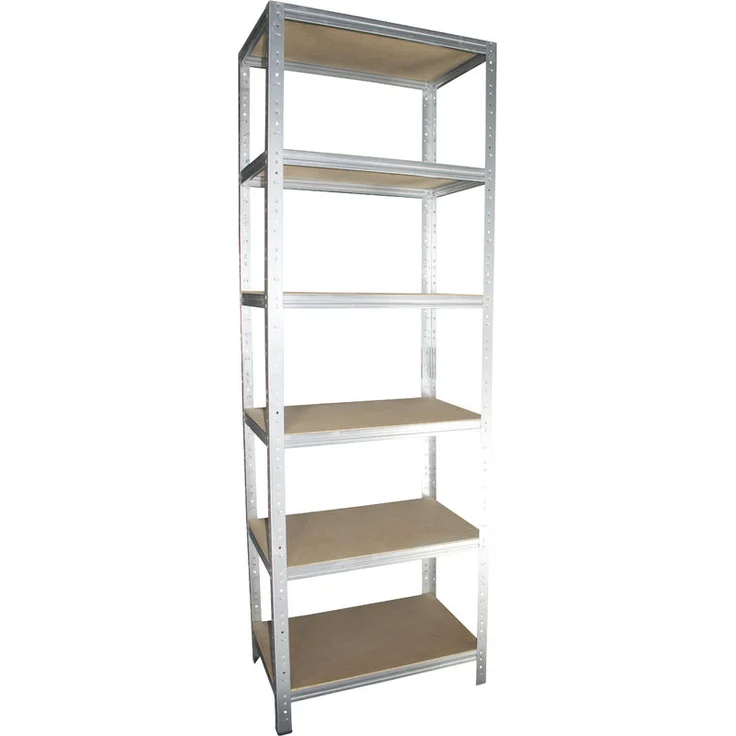 HOME Steckregal 200x50x50 cm verzinkt mit 6 Böden - Shelfplaza – Bild 1