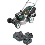 STIER Akku-Rasenmäher SRM-430 Twin-Power-System 2 x 2,5Ah 6-stufige Schnitthöhenverstellung 25-75 mm
