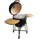 Syntrox Germany Kamado Holzkohlegrill Barbecue BBQ Holzkohlegrillwagen Standgrill Räucherofen, 133 x 74 x 116 cm