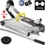 Deuba Hydraulischer Wagenheber Rangierwagenheber 3 Tonnen kompakt und stark roll- und lenkbar inkl. Gummiauflage