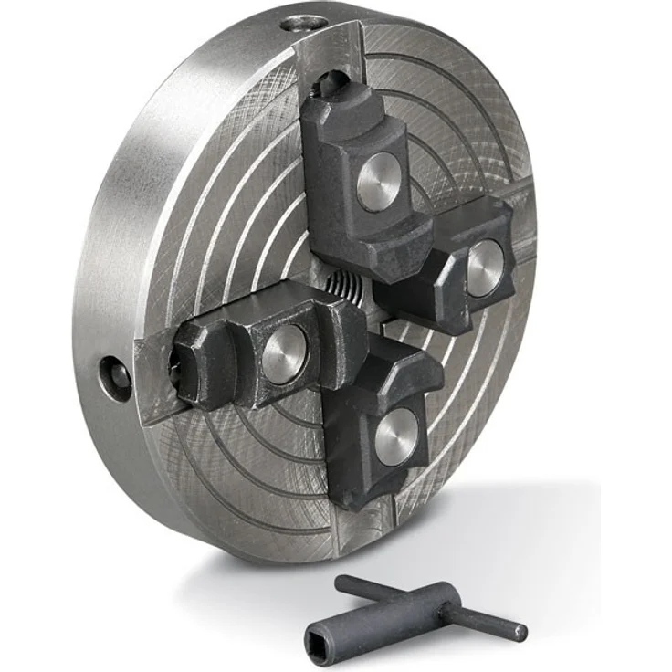 Holzstar Vier-Backenfutter (für Drechselbank, Spannbereich außen 42-157 mm - innen: 22-59 mm, mit Schraubeinsatz), 5931020 – Bild 1