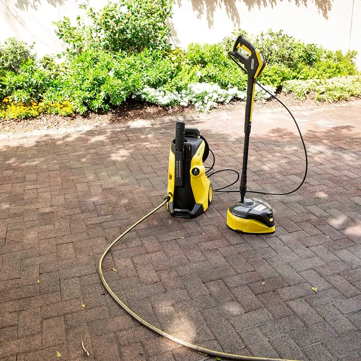 Kärcher T 7 Plus Flächenreiniger T-Racer für Kärcher K4, Kärcher K5, Kärcher K6, Kärcher K7 Für harte und sensible Flächen geeignet Spritzschutz, abgerundete Ecken, Lenkrollen, Dampf-Turbo-Düse – Bild 3