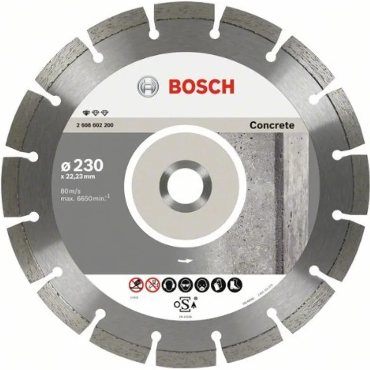 Bosch Professional 10 Stück Diamanttrennscheibe (für Beton, Ø: 150 mm, BohrungØ: 22,23 mm, Zubehör für Winkelschleifer)