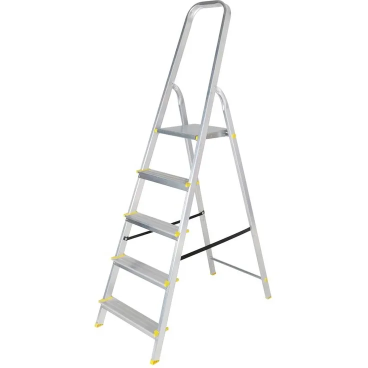 axentia 127998 Trittleiter 5-stufig - Aluleiter klappbar