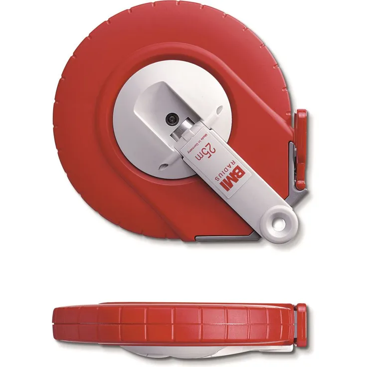 BMI 520221020A Kapselbandmaß, 20 m x 13 mm, glasfaserverstärkt, gelb-rot-grau