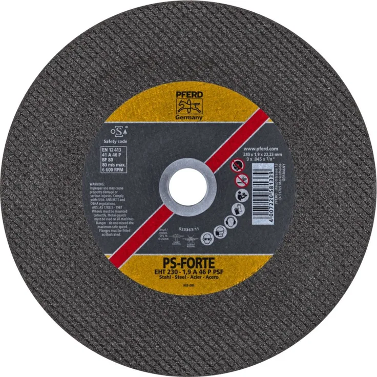 Trennscheibe A46PPS 230x1,9mm ger. Rüggeberg