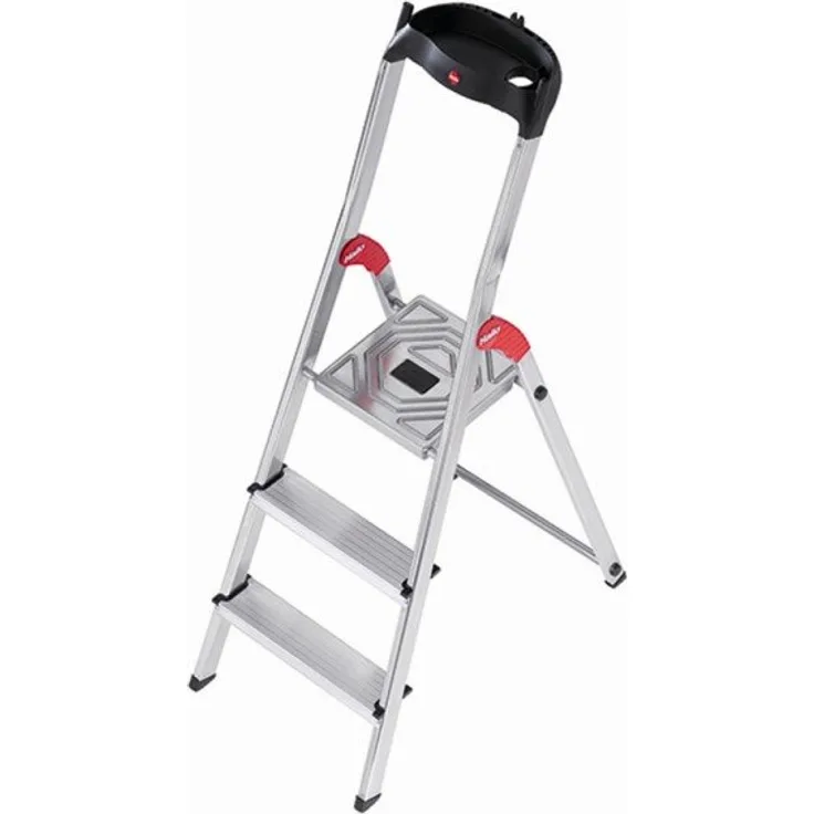 Hailo Haushaltleiter L60 StandardLine 3Stuf. Aluminium, EasyClix, silber (1 Stück), 816-0301