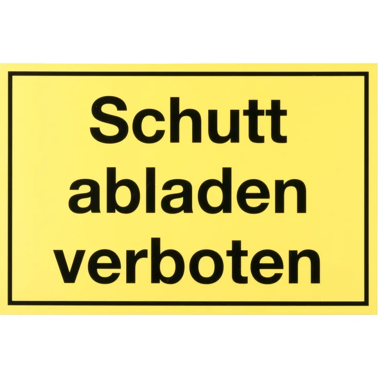 Metafranc Hinweisschild ''Schutt abladen verboten'' - 300 x 200 mm - Beschilderung - Infoschild - Verbotsschild - Abladeverbot - Baustellenkennzeichnung - Gewerbekennzeichnung - 503530