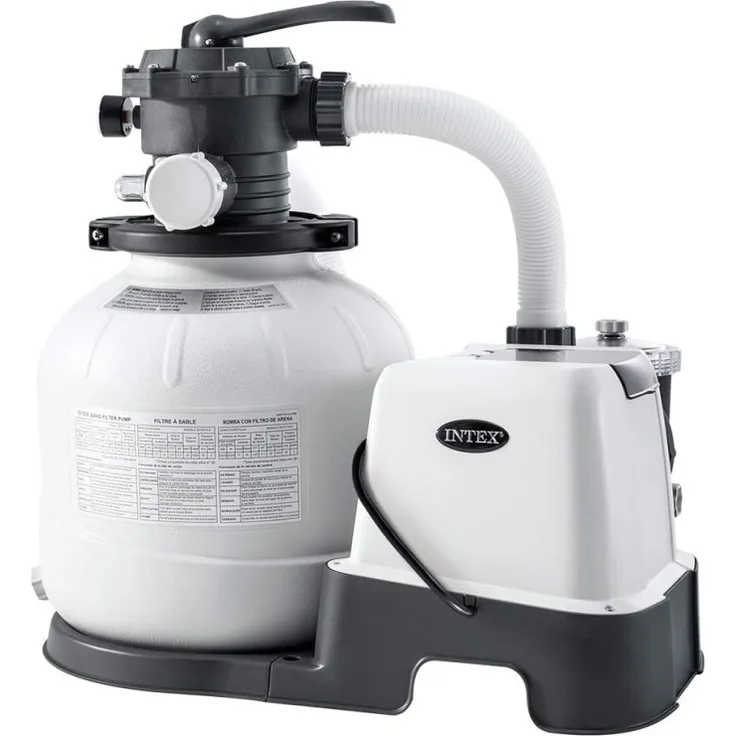 Intex 26676 Filterpumpe 7.900 l/h Salzwassersystem mit Chlorinator Sandfilteranlage