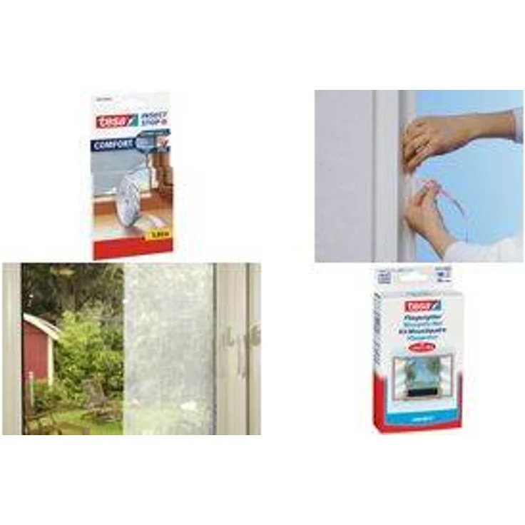 tesa Fliegengitter STANDARD für Fenster, 1,10 m x 1,30 m – Bild 1