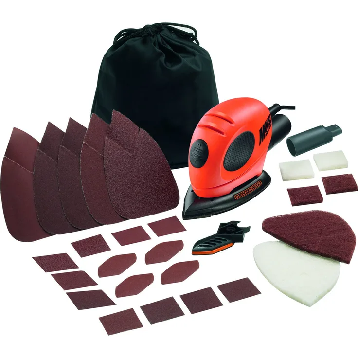 Black + Decker Mouse-Schleifer-55 W + 15 Teile beschleunigt. 24h KA161BC