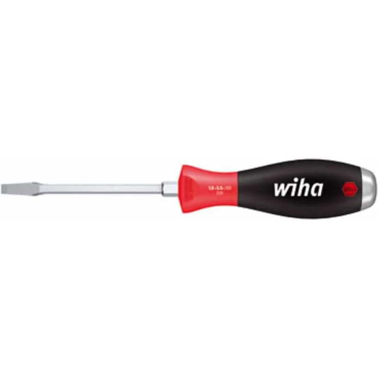 Wiha Schraubendreher SoftFinish Schlitz mit durchgehender Sechskantklinge und massiver Stahlkappe (03232) 14,0 mm x 250 mm, für gezielte Hammerschläge, Schlagen und Meißeln, Sechskantansatz zum Lösen von festsitzenden Schrauben – Bild 1