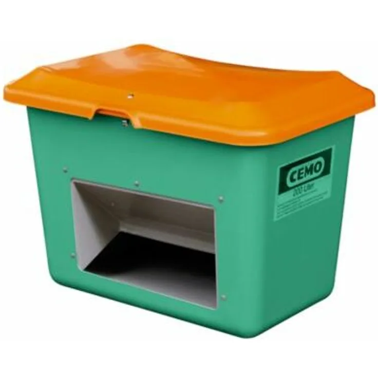 Cemo Streugutbehälter aus GfK - Volumen 200 l, mit Entnahmeöffnung, Behälter