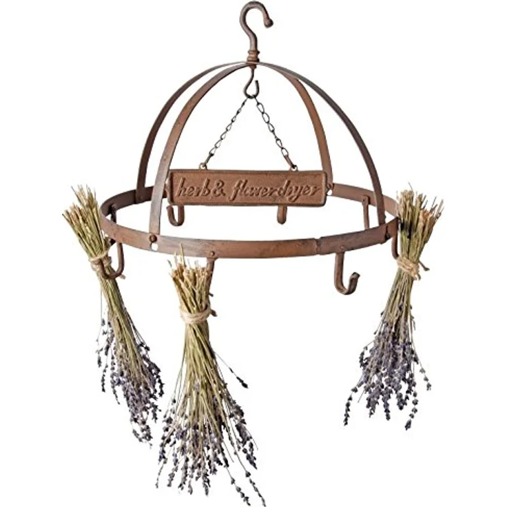 Esschert Design Kräutertrockner, Gewürztrockner in Rostbraun, rund, D ca. 38 cm