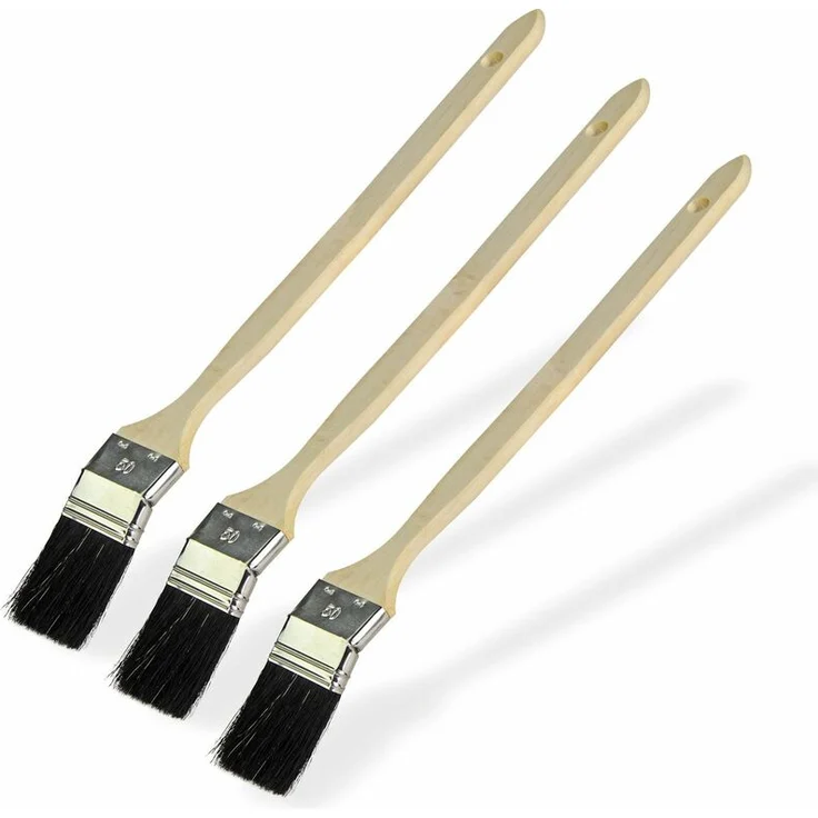 Malerpinsel Heizkörperpinsel 50 mm 3-er Pinsel Set Malerbedarf Malerwerkzeug