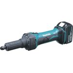 Makita Akku-Geradschleifer 18 V - 5,0 Ah, 2 Akkus und Ladegerät im MAKPAC, DGD800RTJ