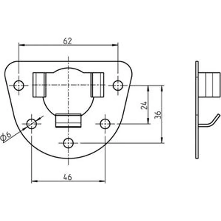 Rademacher 4022 Anschraublager für Rohrmotor 4000