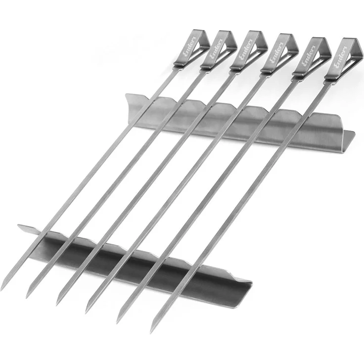 Enders Grillspieße Schaschlikspieß, Edelstahl, 6 Stück, 42 cm, 8802 – Bild 1