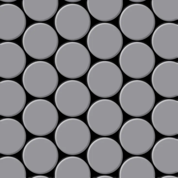 Mosaik Fliese massiv Metall Edelstahl matt in grau 1,6mm stark ALLOY Dome-S-S-MA 0,73 m2