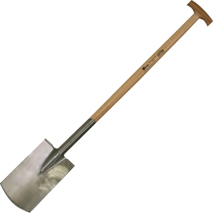 Xclou Garden Gärtner-Doppelfederspaten pol. T-Stiel, Mehrfarbig, Gesamtlänge ca. 115 cm, Stiellänge ca. 65 cm, Arbeitsbreite ca. 18 cm, 341006