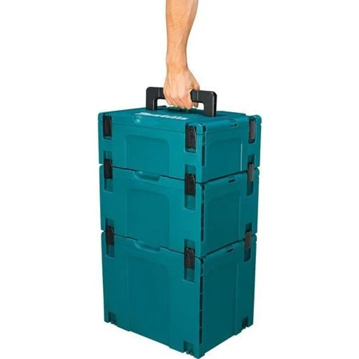 Makita MakPac Größe 2, 821550-0 Systainer blau stapelbar 39,4 x 29,5 x 15,5 cm Transportkoffer – Bild 5