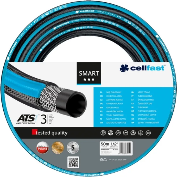 Cellfast Gartenschlauch SMART ATSV 1/2 Zoll 50 m