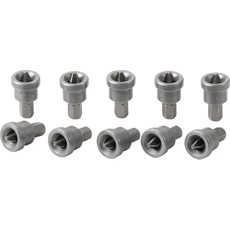 Kraftmann 50408 Bit-Satz mit Tiefenstopp für Gipskartonplatten 6,3 mm (1-4'') Kreuzschlitz PH2 10-tlg.