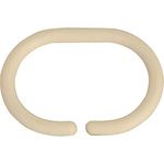 MSV Duschvorhangringe 12 Stück Beige Kunststoff - Passend für alle gängigen Duschvorhangstangen