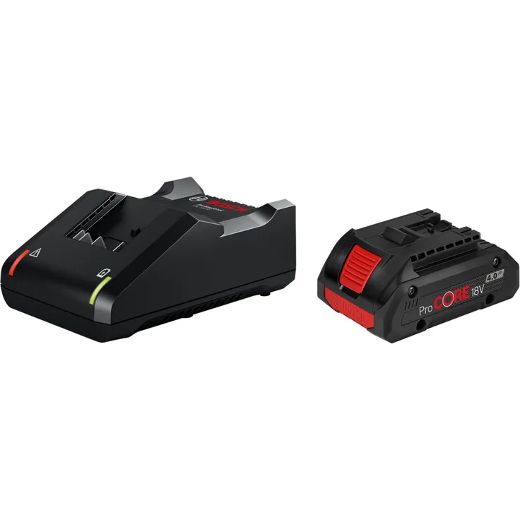 Bosch Professional Starter Set GAL 18V-40 Ladegerät + 1 x 4 Ah ProCORE Schiebe-Werkzeugakku 18 V (1600A01U7U) Li-Ion