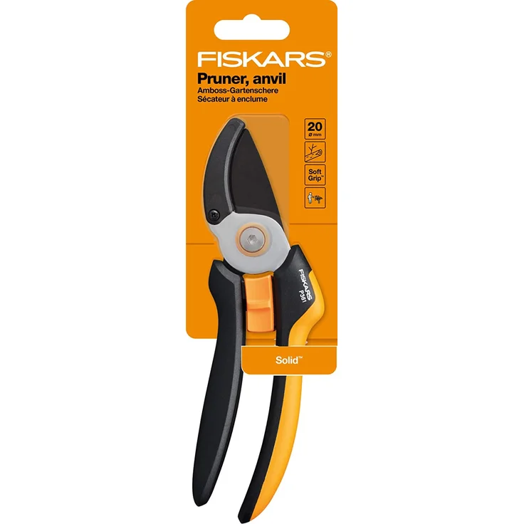 Fiskars 1057165 Solid Amboss Gartenschere L P361 – Bild 2